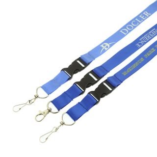 custom Silk screen metal hook nylon lanyards with logo