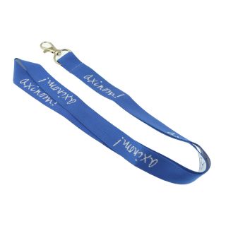 Fabric custom design woven embroidery neck lanyard