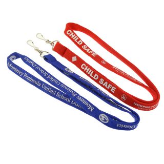Custom Logo two side silk screen printing single Tube Lanyard