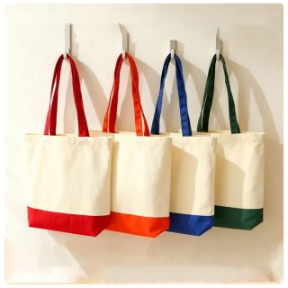 Custom Two-Tone Canvas Tote Bag